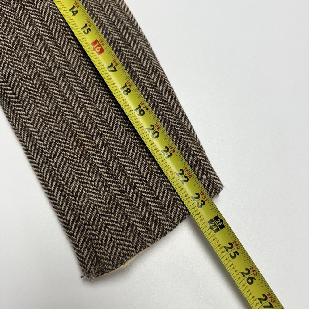 VTG 70s Pioneer Jacket Western Boho Cowboy Herringbone Wool Lined L 20x27.5 - Picture 13 of 14